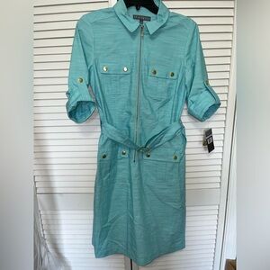 Teal blue sharagano dress